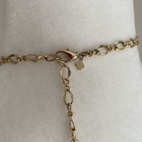 Kate Spade Multicolor Putting on the Ritz Glass Crystal Necklace Gold Chain - Picture 6 of 6